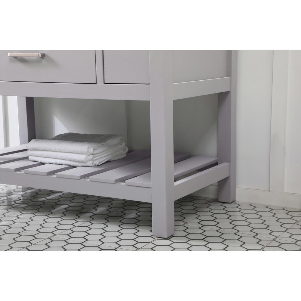 42 inch Single bathroom vanity in grey with backsplash. Picture 6