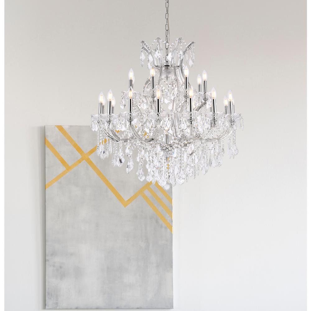 Maria Theresa 24 light Chrome Chandelier Clear Royal Cut Crystal. Picture 7