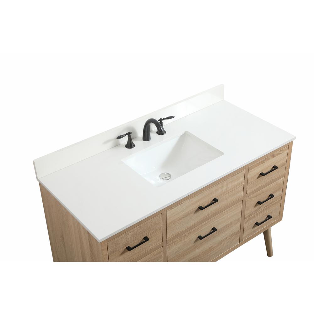 48 inch Single bathroom vanity in mango wood with backsplash. Picture 10