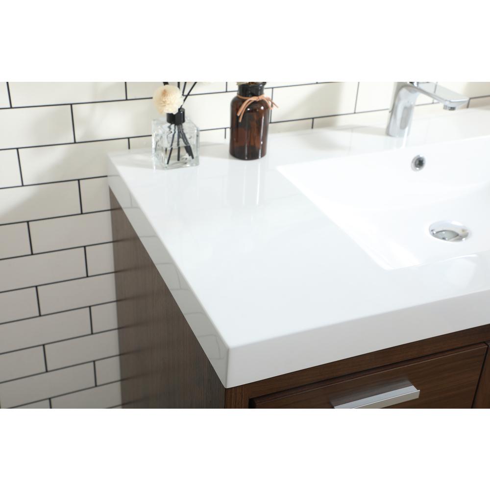 42 inch Single bathroom vanity in Walnut. Picture 5