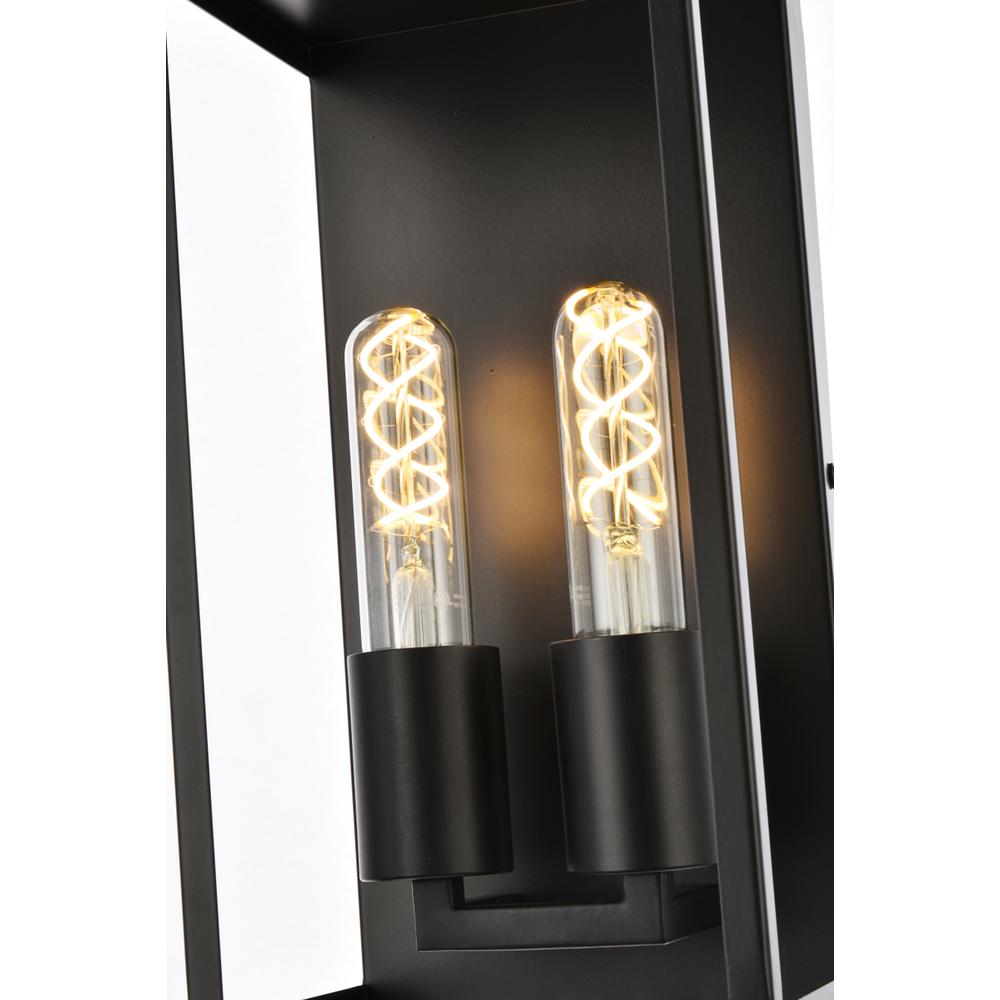 Voir 2 lights wall sconce in black. Picture 3