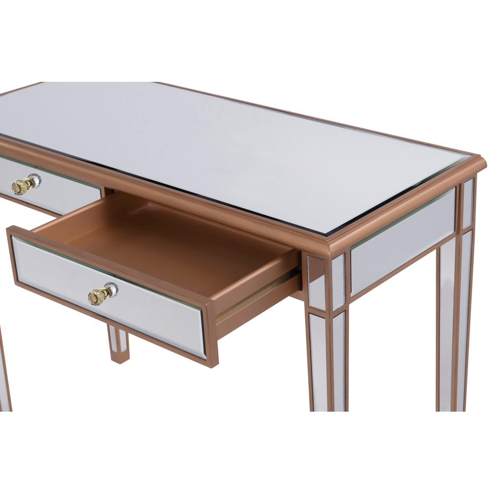 2 Drawers Dressing table 42 in. x 18 in. x 31 in. in Gold paint. Picture 6