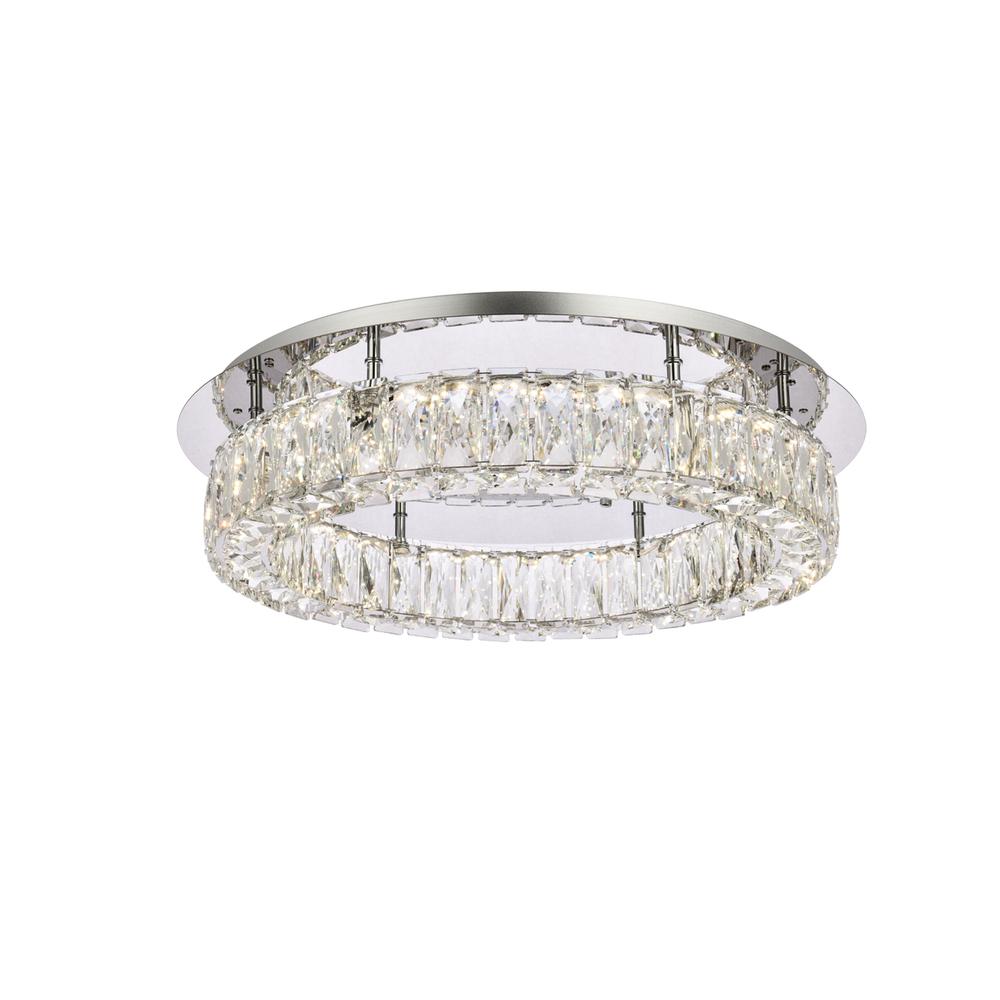 Monroe 22 inch LED Single flush mount in chrome. Picture 1