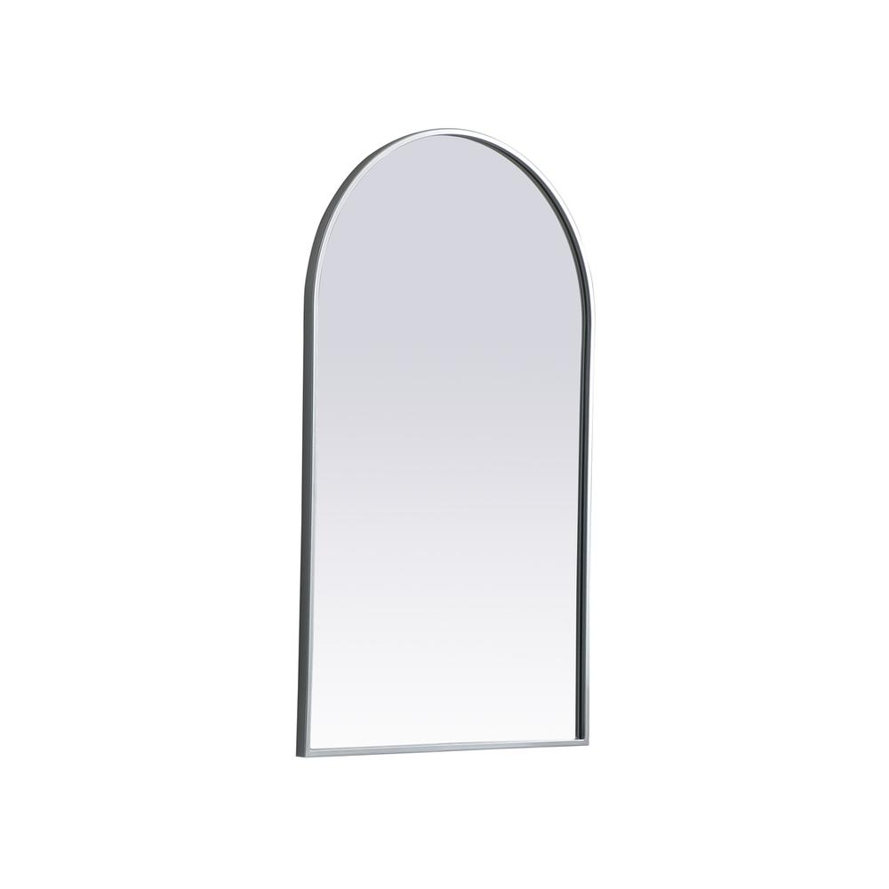 Metal Frame Arch Mirror 24x40 Inch in Silver. Picture 7
