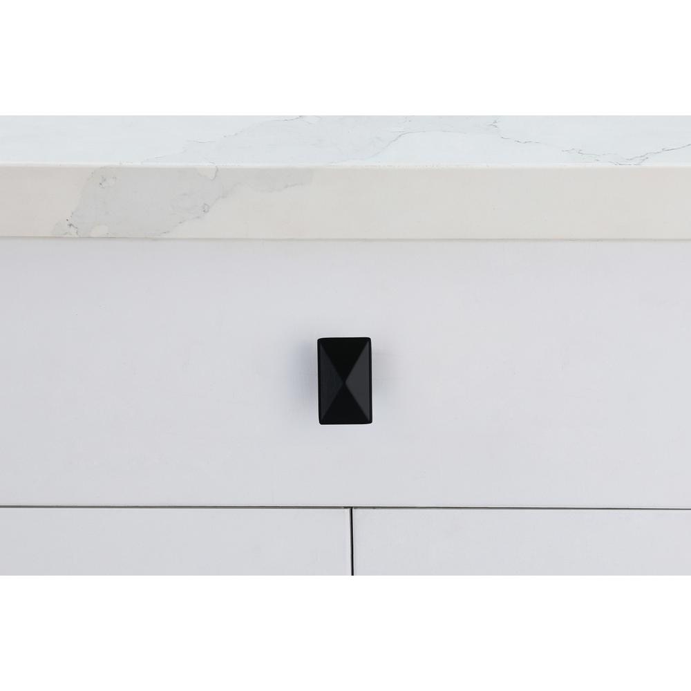 Perry 2" Matte Black Rectangle Knob Multipack (Set of 10). Picture 6