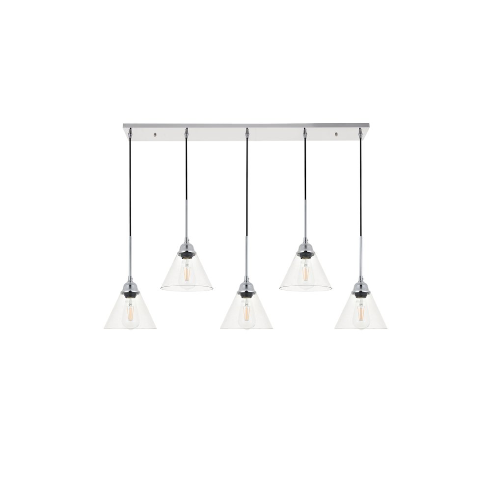 Histoire 5 Light Chrome Pendant. Picture 7