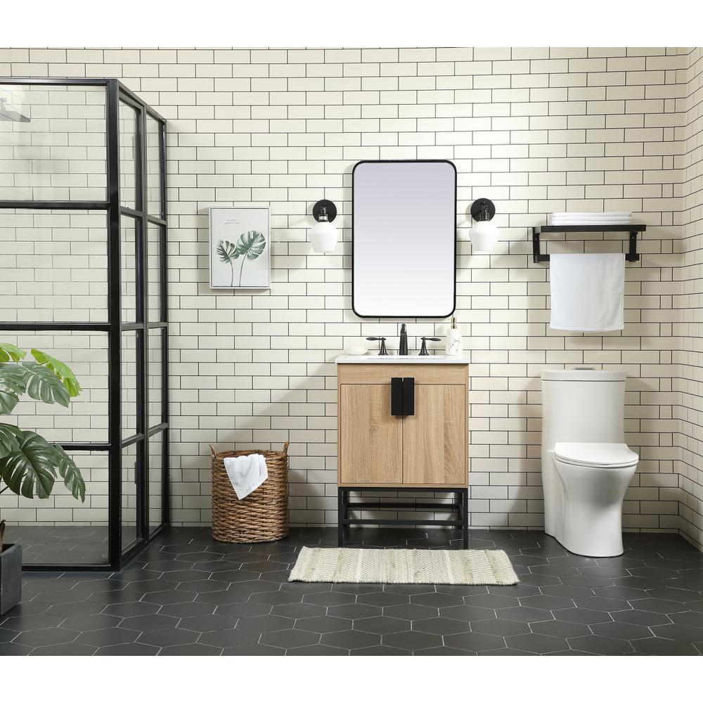 24 inch Single bathroom vanity in mango wood. Picture 4