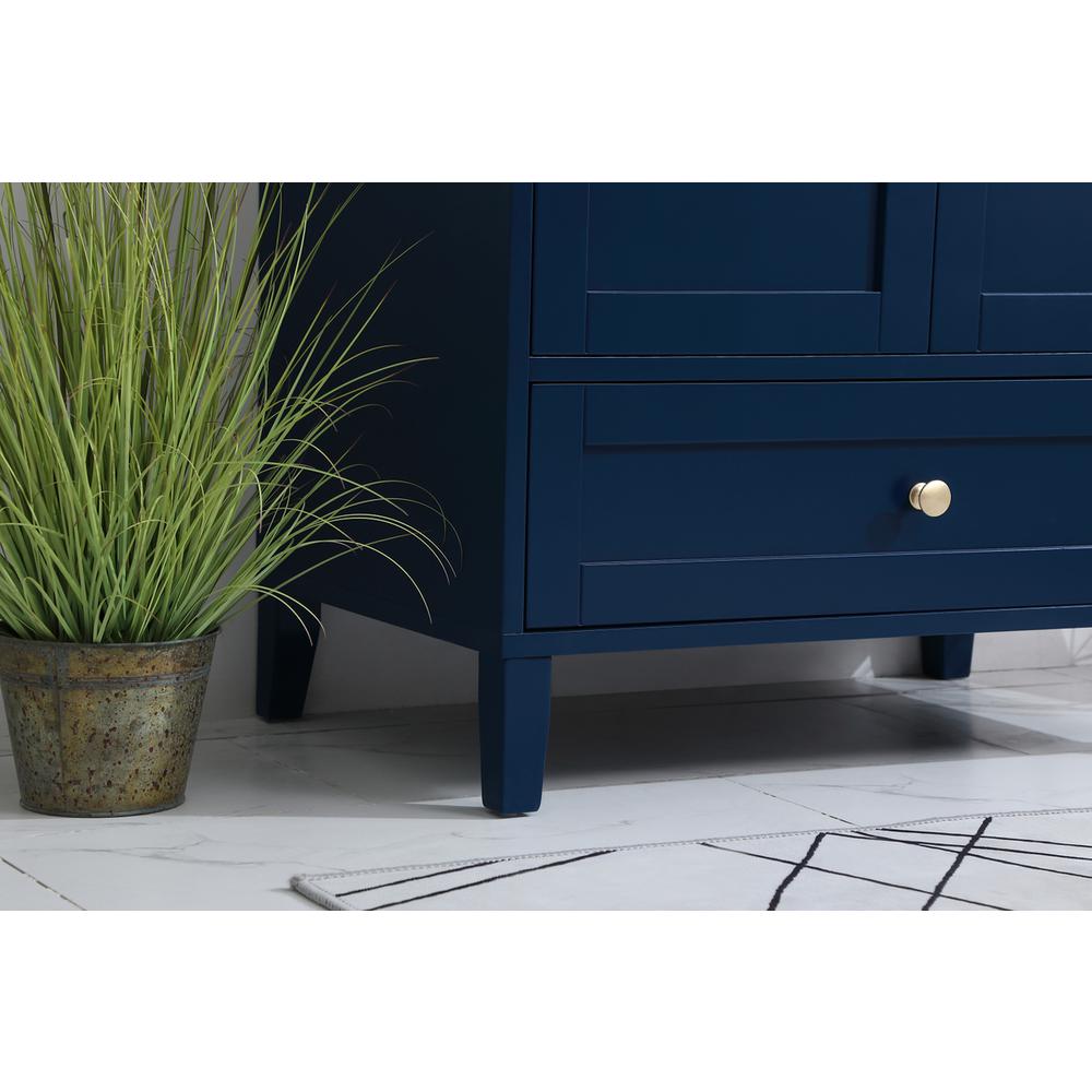 30 inch Single Bathroom Vanity in Blue with Backsplash. Picture 6