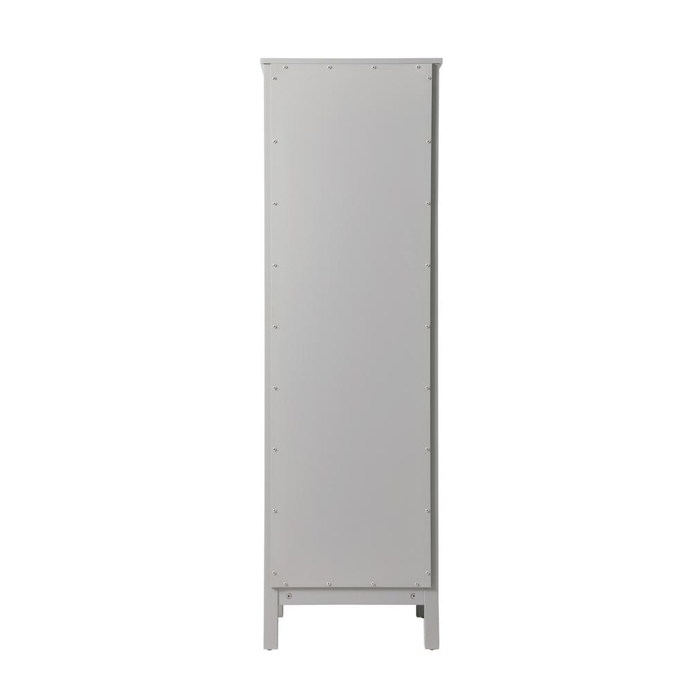20 Inch Wide Bathroom Linen Storage Freestanding Cabinet In Grey. Picture 3