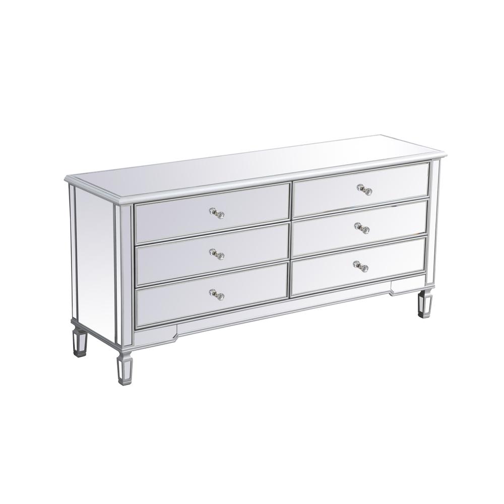 Contempo 72 in. mirrored chest in antique Silver. Picture 5