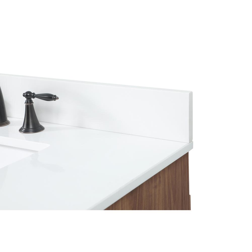 36 inch Single bathroom vanity in walnut brown with backsplash. Picture 11