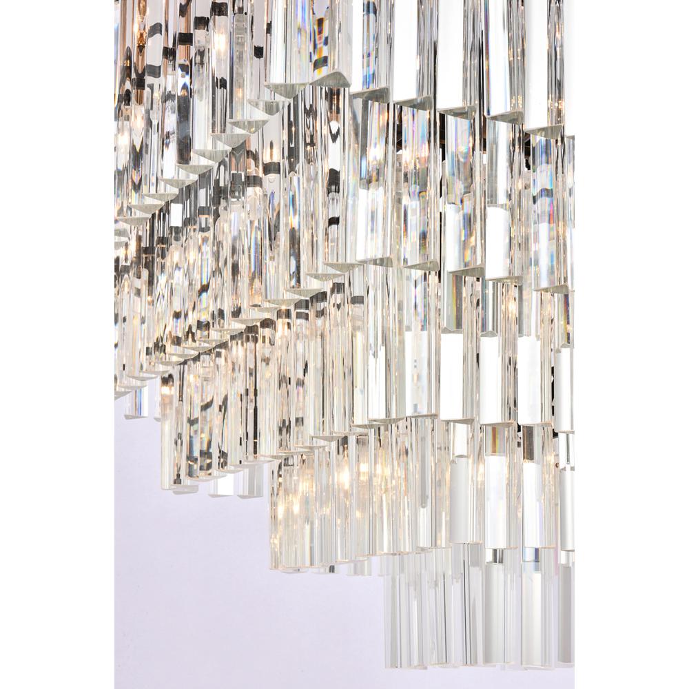Sydney 34 inch square crystal chandelier in matte black. Picture 3