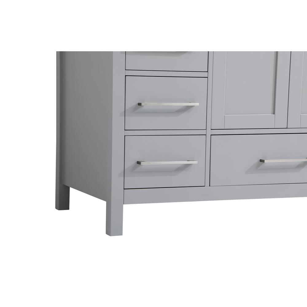 48 inch Single Bathroom Vanity in Gray with Backsplash. Picture 12