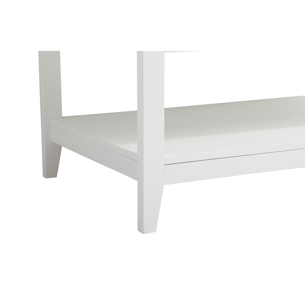 42 inch Single Bathroom Vanity in White with Backsplash. Picture 13