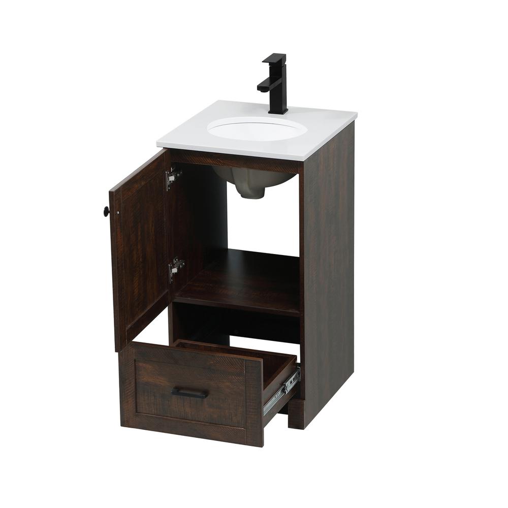 18 inch Single bathroom vanity in expresso. Picture 9