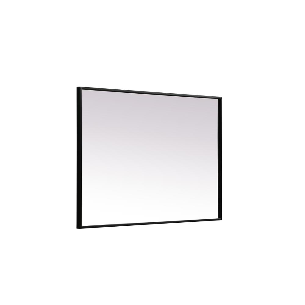 Metal Frame Rectangle Mirror 24x36 Inch in Black. Picture 9