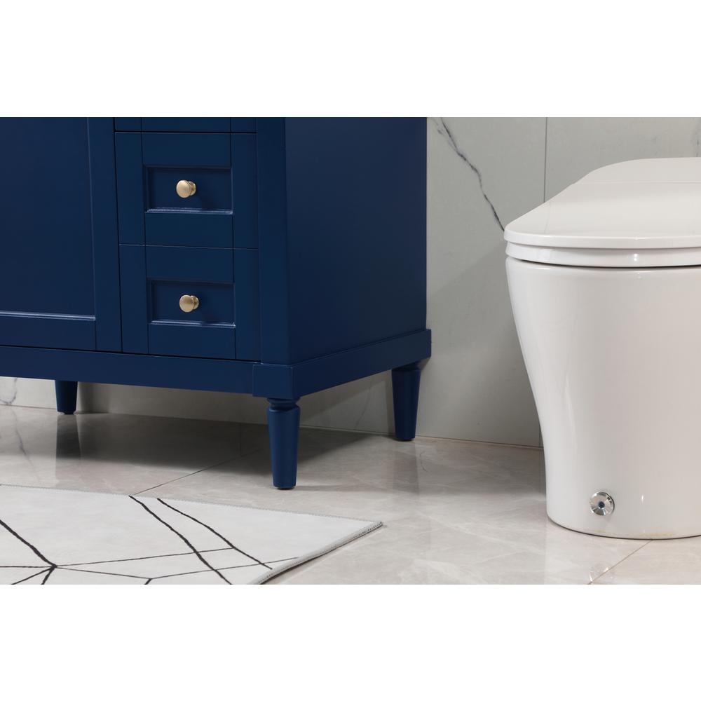 32 inch Single bathroom vanity in blue. Picture 6