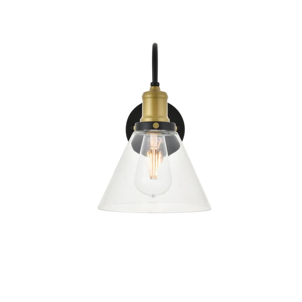 Histoire 1 light brass and black Wall Sconce. Picture 7