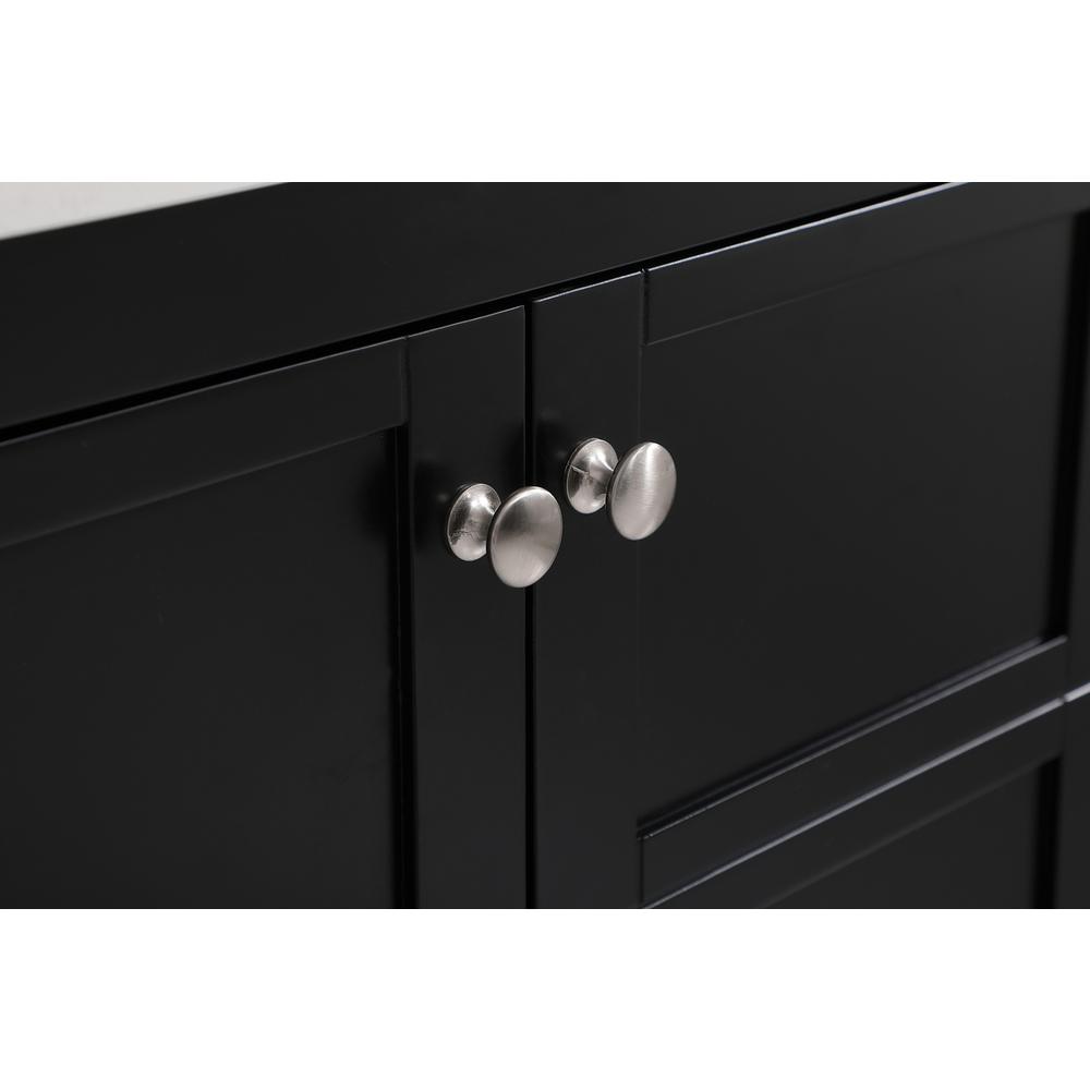 42 inch Single Bathroom Vanity in Black with Backsplash. Picture 13