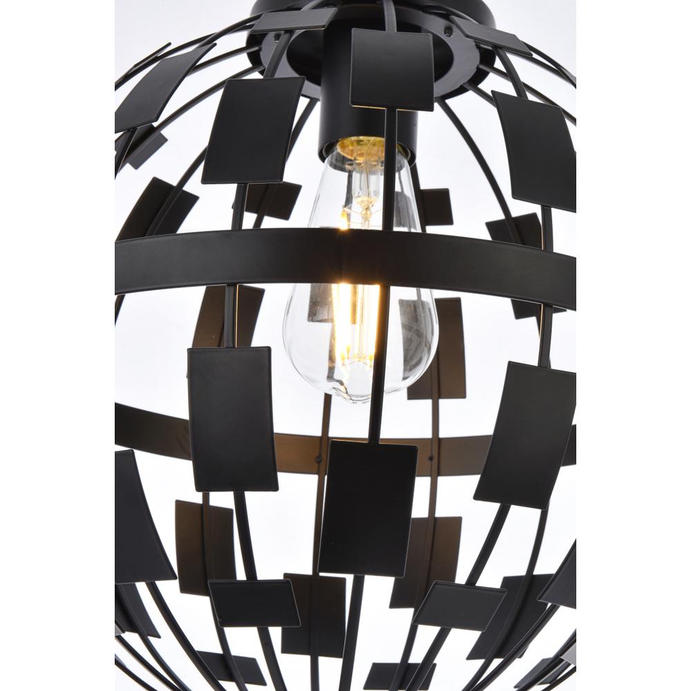 Levante 1 light pendant in black. Picture 4