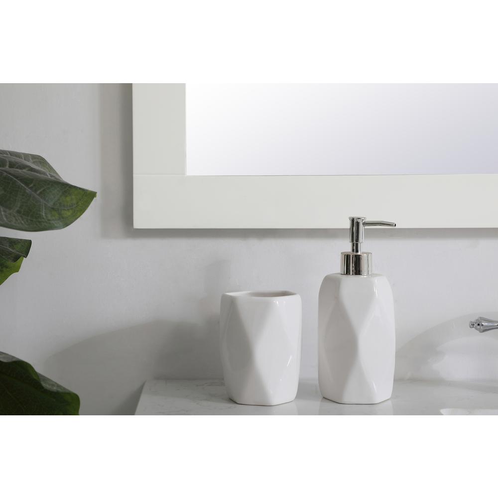 Aqua rectangle vanity mirror 42 inch in White. Picture 5