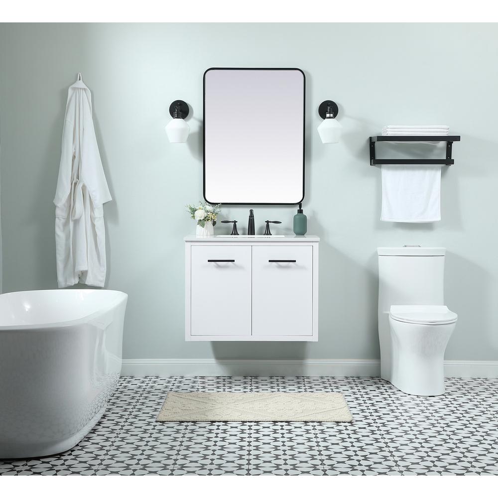 30 inch Single bathroom vanity in white. Picture 7