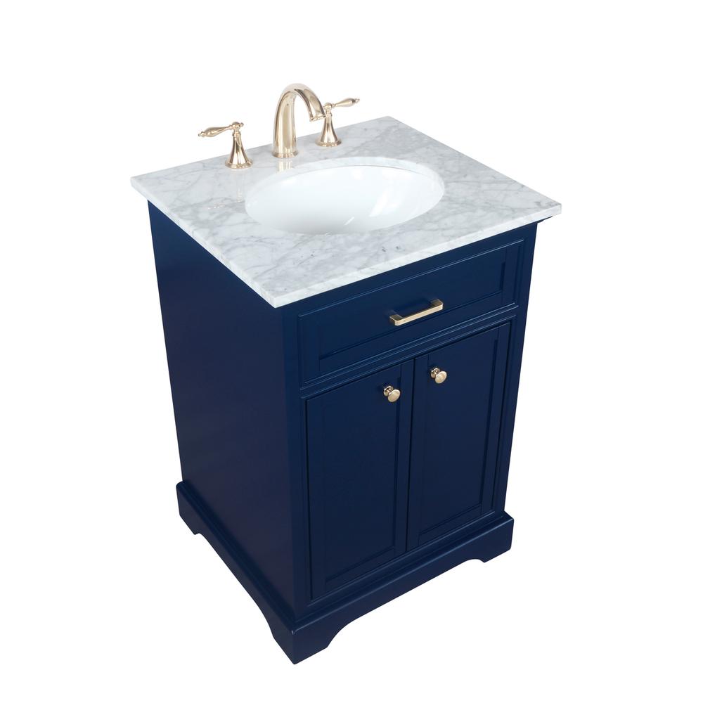 24 inch Single bathroom vanity in Blue. Picture 8