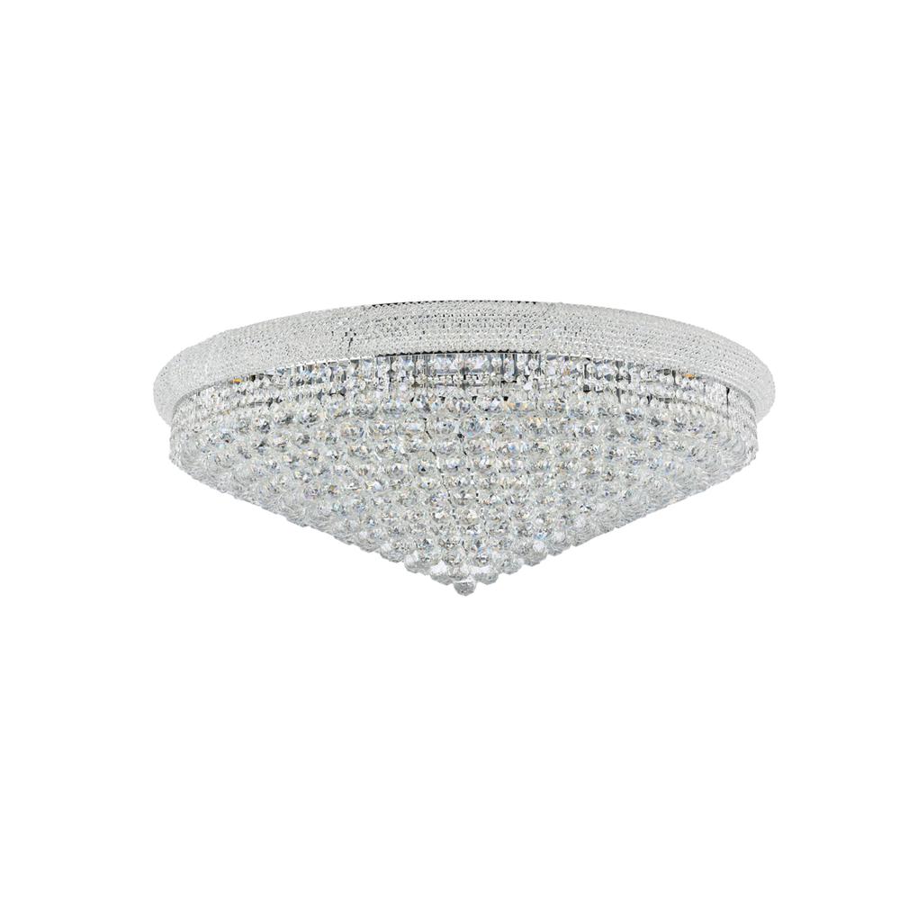 Primo 30 light Chrome Flush Mount Clear Royal Cut Crystal. Picture 6