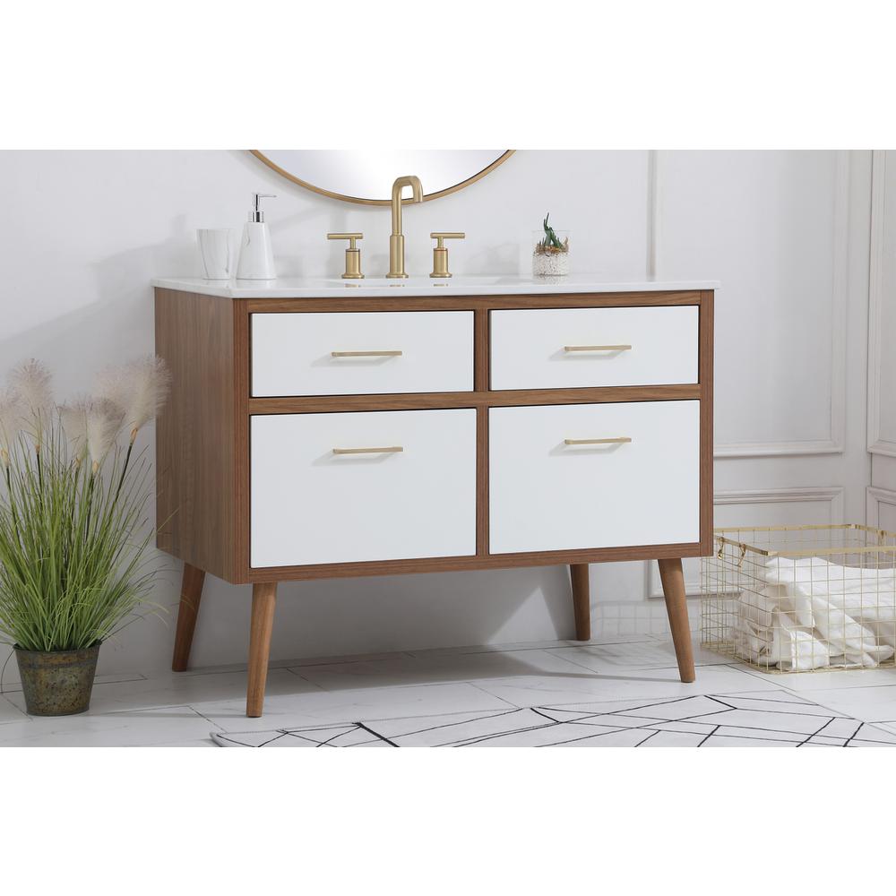 42 inch bathroom vanity in White. Picture 2