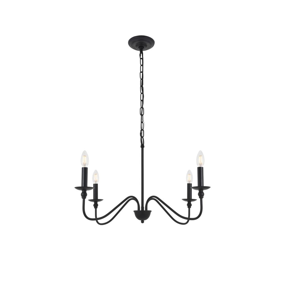 Rohan 4 light Matte Black Pendant. Picture 5