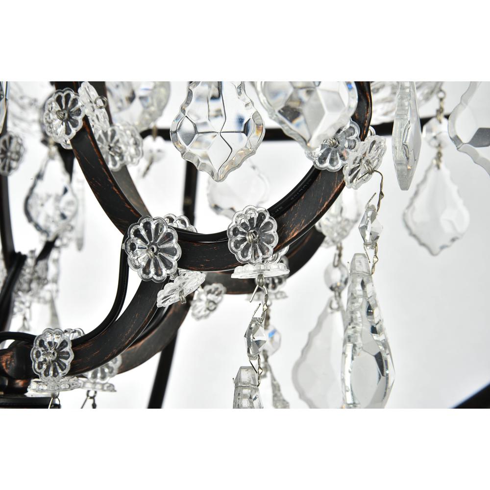 Geneva 6 light Dark Bronze Chandelier Clear Royal Cut crystal. Picture 2