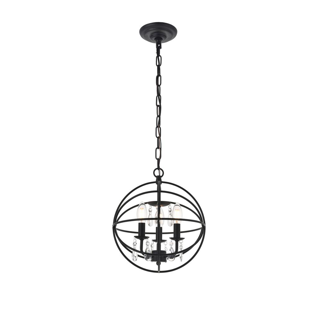 Wallace 3 light Matte Black Pendant. Picture 6