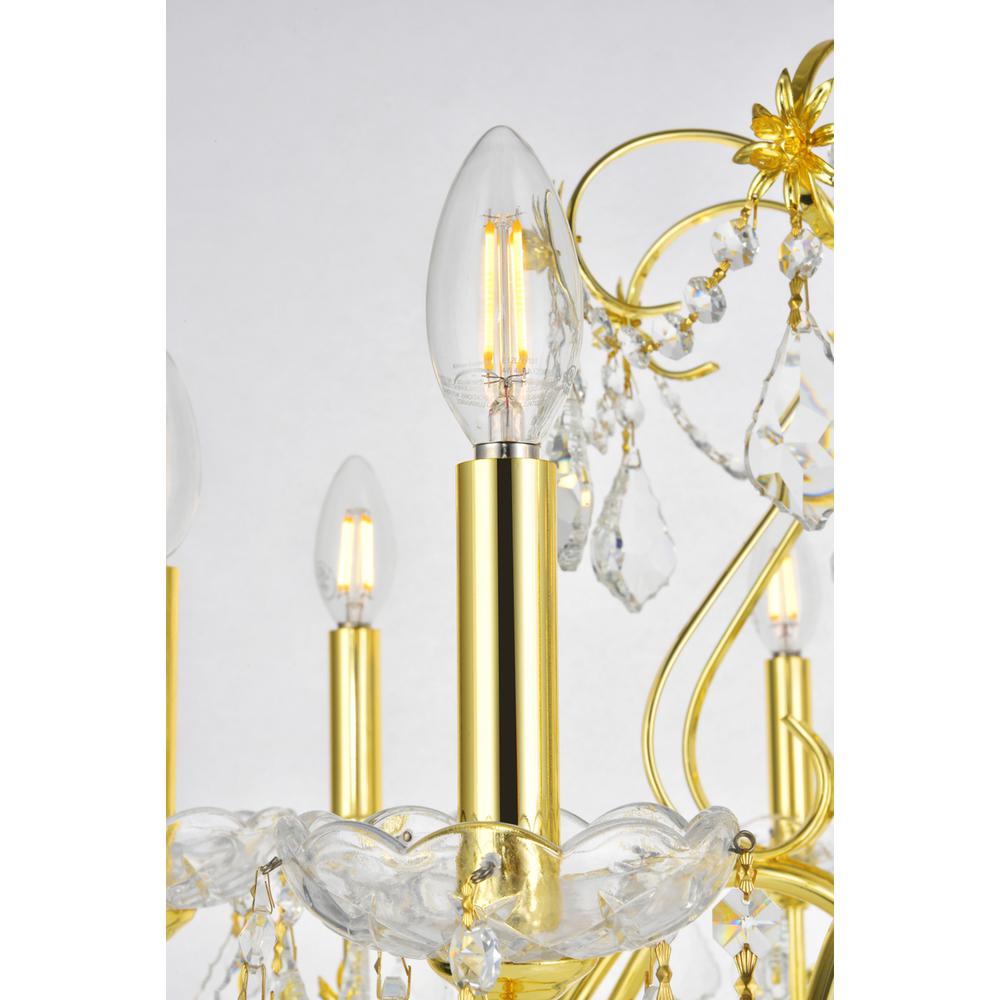 St. Francis 8 light Gold Chandelier Clear Royal Cut Crystal. Picture 3