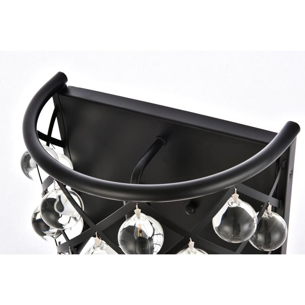 Madison 1 light Matte Black Wall Sconce Clear Royal Cut Crystal. Picture 4
