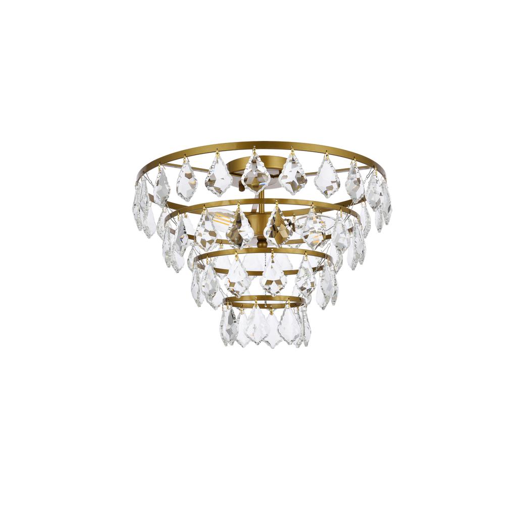 Ella 16 inch flush mount in brass. Picture 6