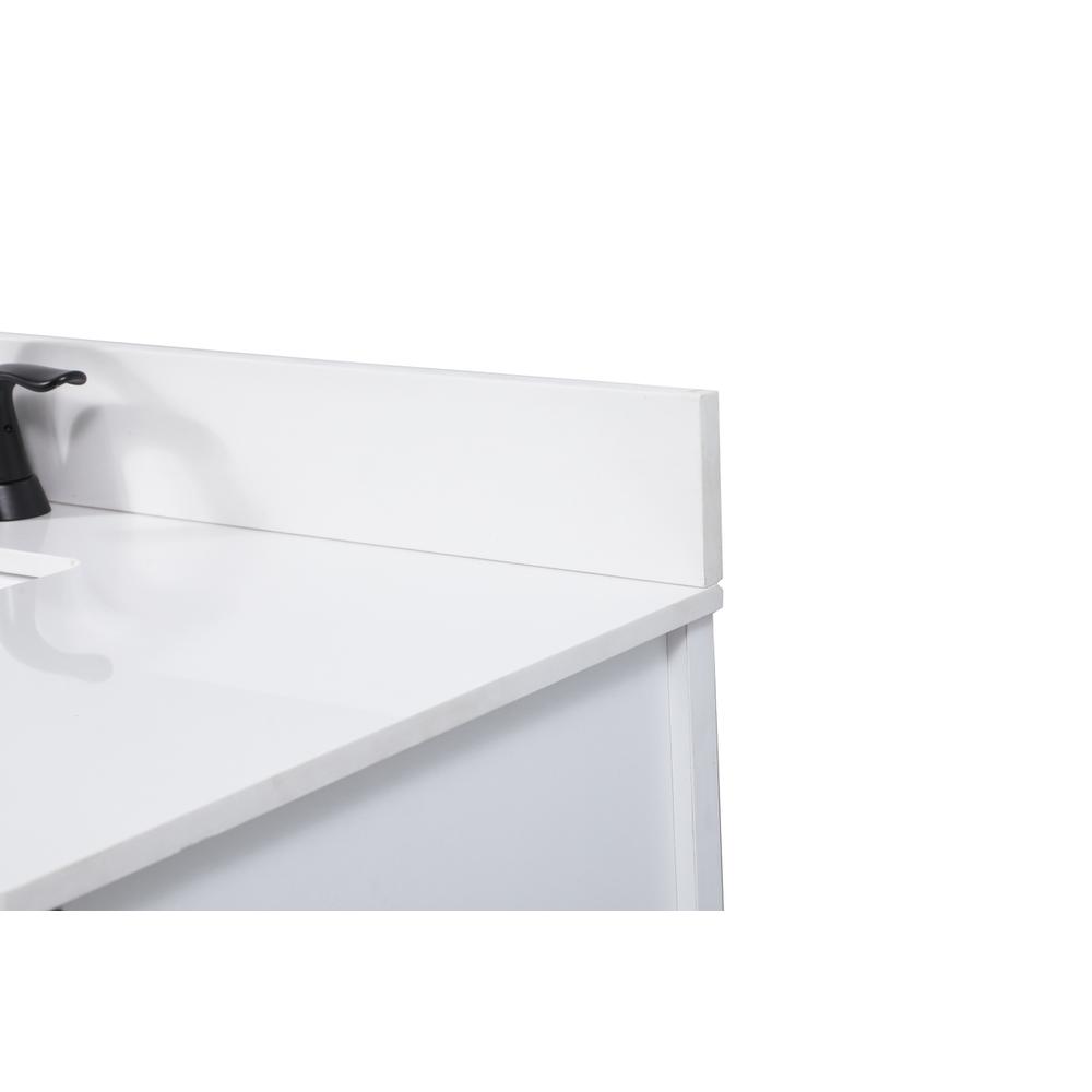 32 inch Single bathroom vanity in white with backsplash. Picture 11