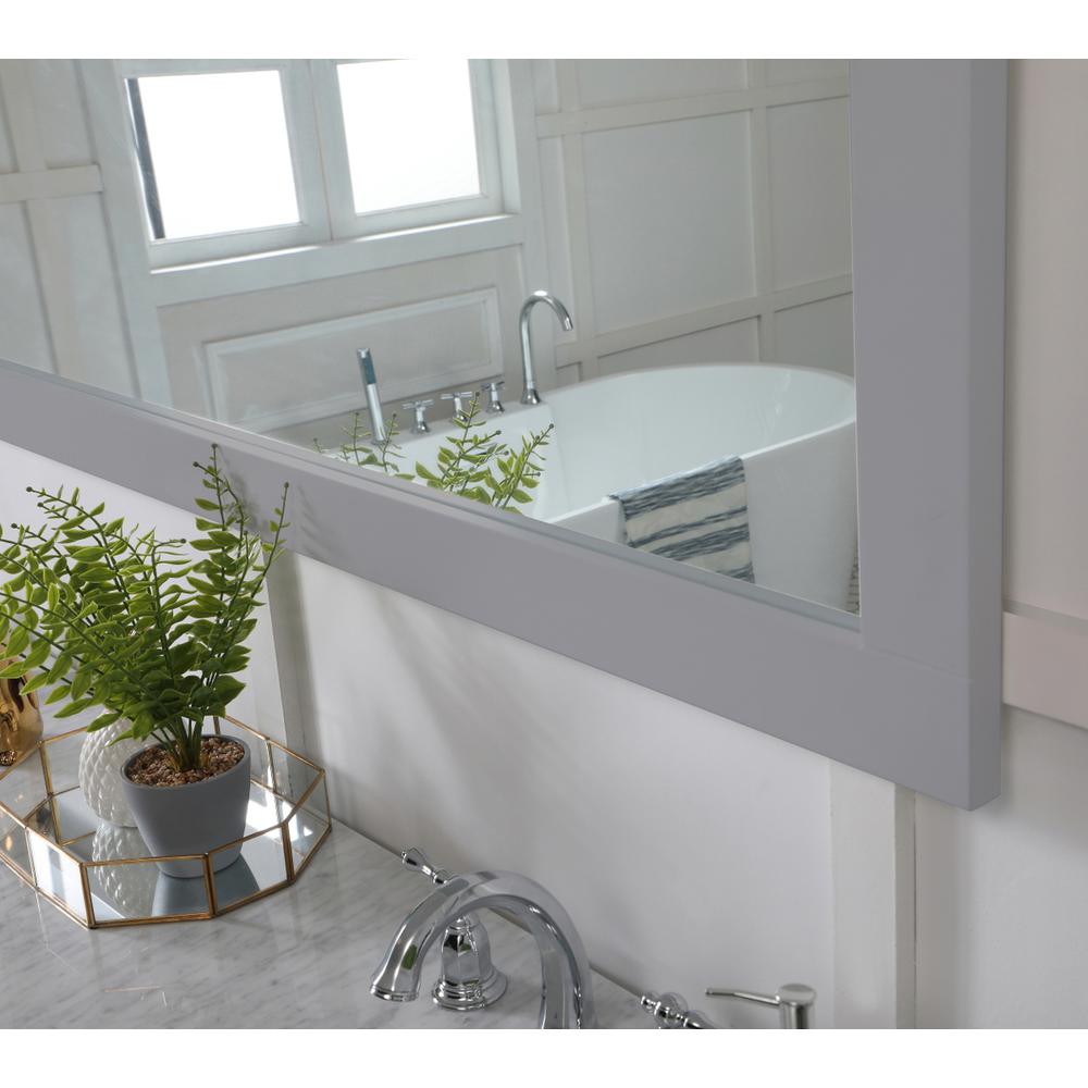 Aqua rectangle vanity mirror 72 inch in Grey. Picture 4