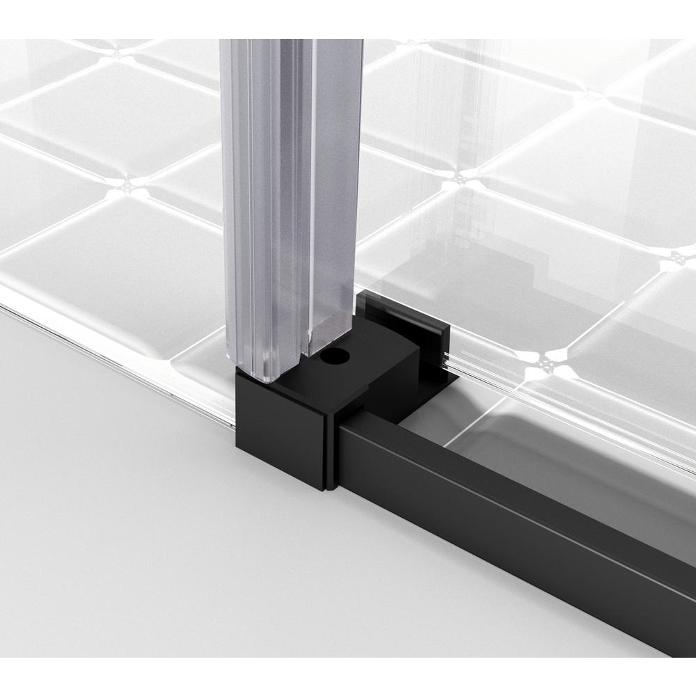 Frameless shower door 48 x 76 Matte Black. Picture 9