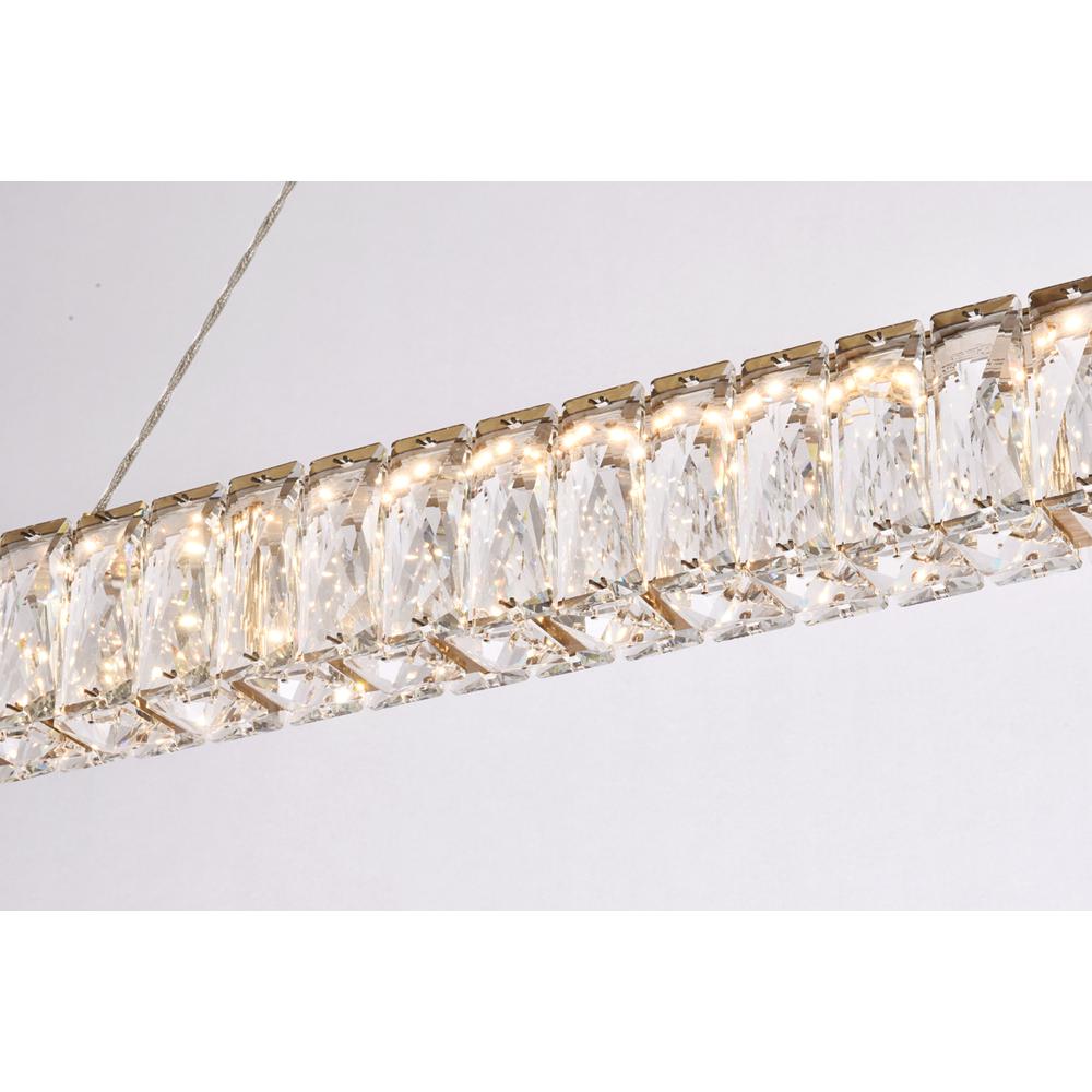 Monroe 38 inch LED linear pendant in gold. Picture 3