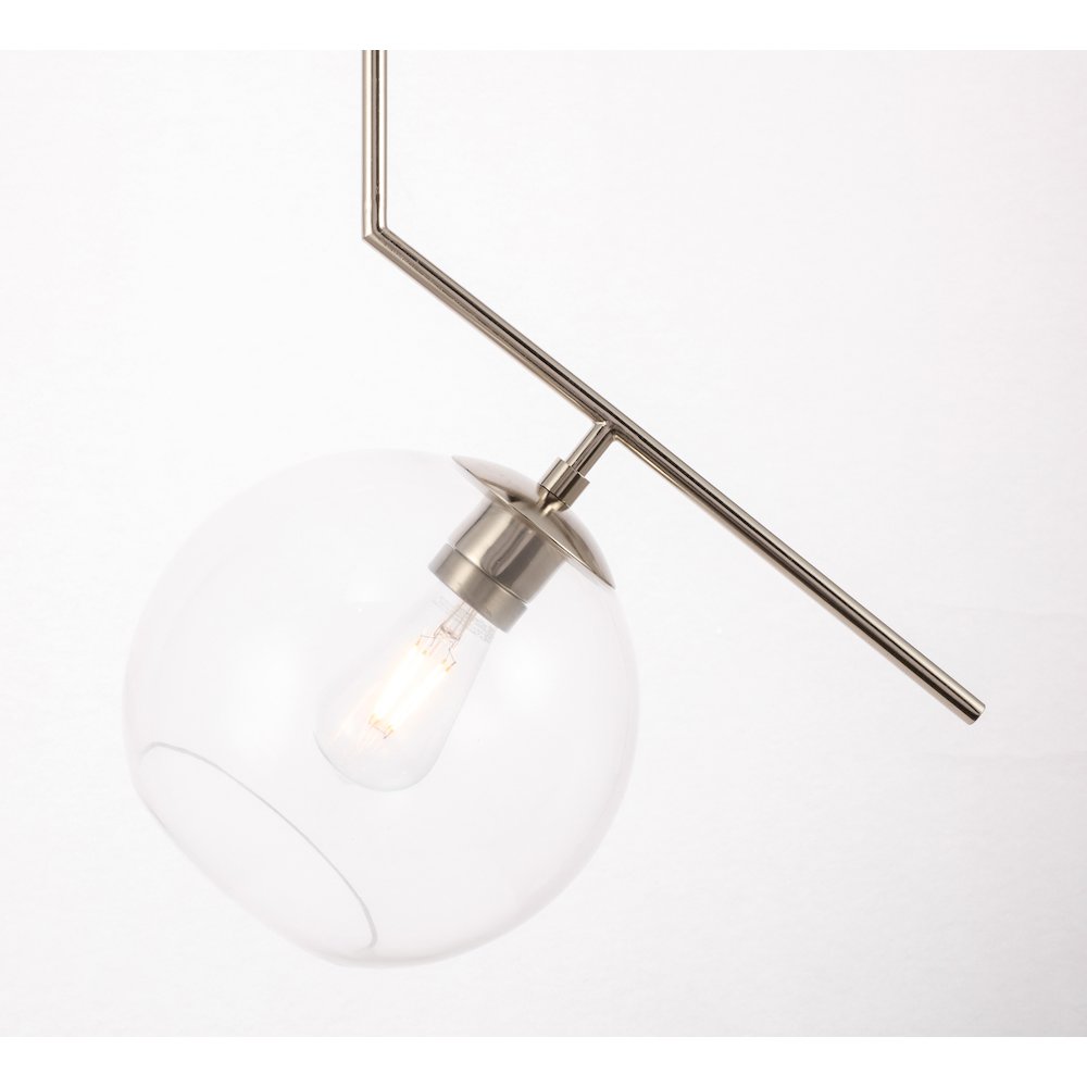 Ryland 1 Light Chrome  And Clear Glass Pendant. Picture 12