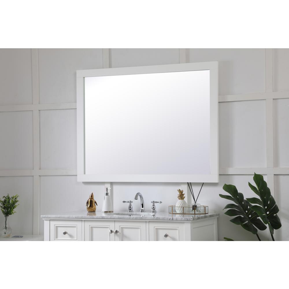 Aqua rectangle vanity mirror 48 inch in White. Picture 2