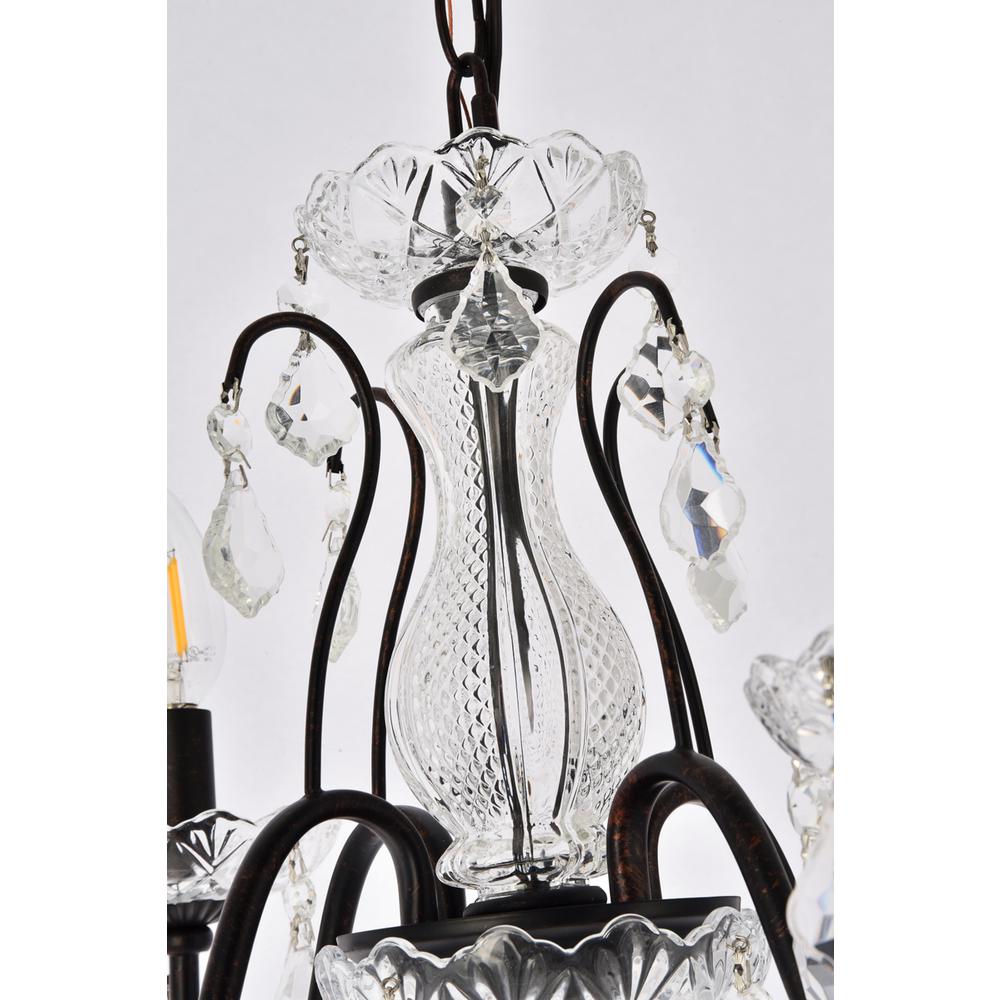 St. Francis 4 light Dark Bronze Pendant Clear Royal Cut Crystal. Picture 4