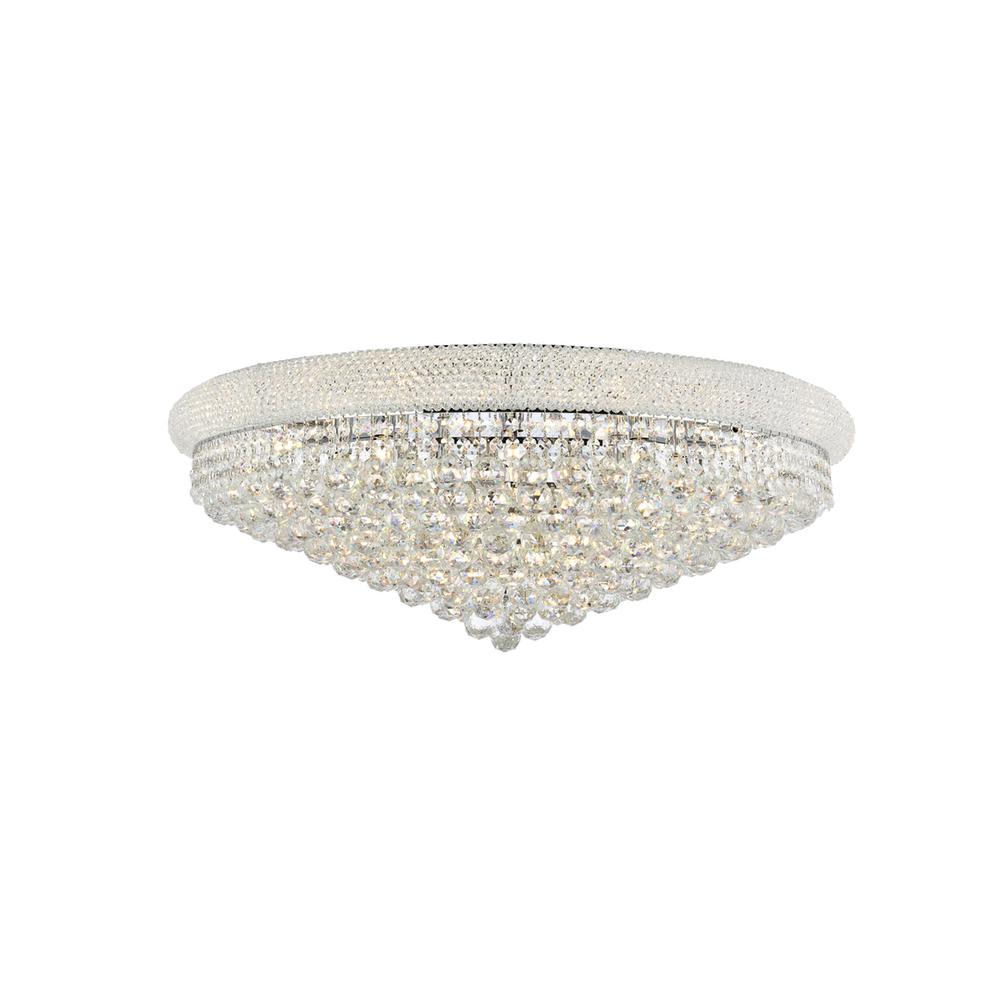 Primo 20 light Chrome Flush Mount Clear Royal Cut Crystal. Picture 1