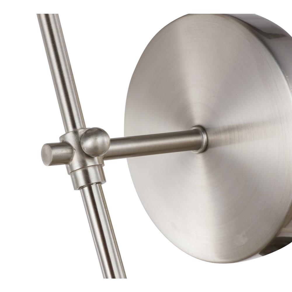 Mel 1 light Burnished Nickel and White shade wall sconce. Picture 9
