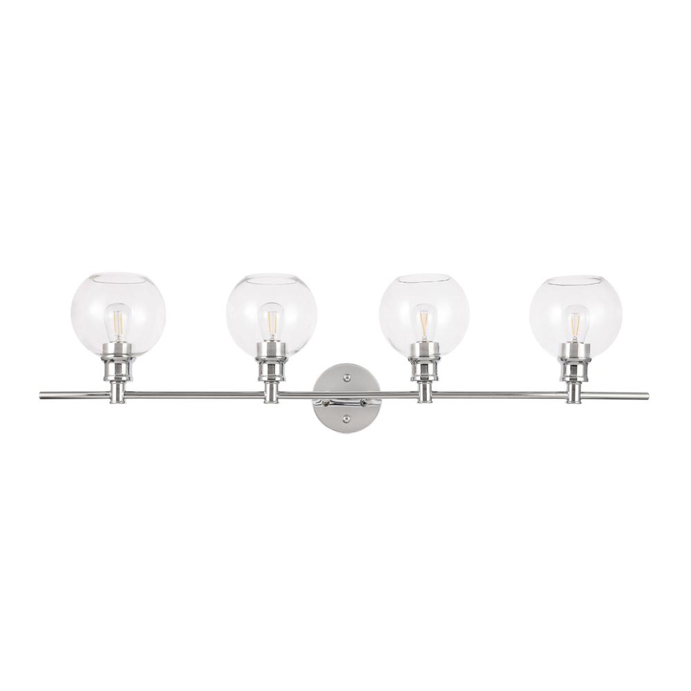 Collier 4 light Chrome and Clear glass Wall sconce. Picture 2