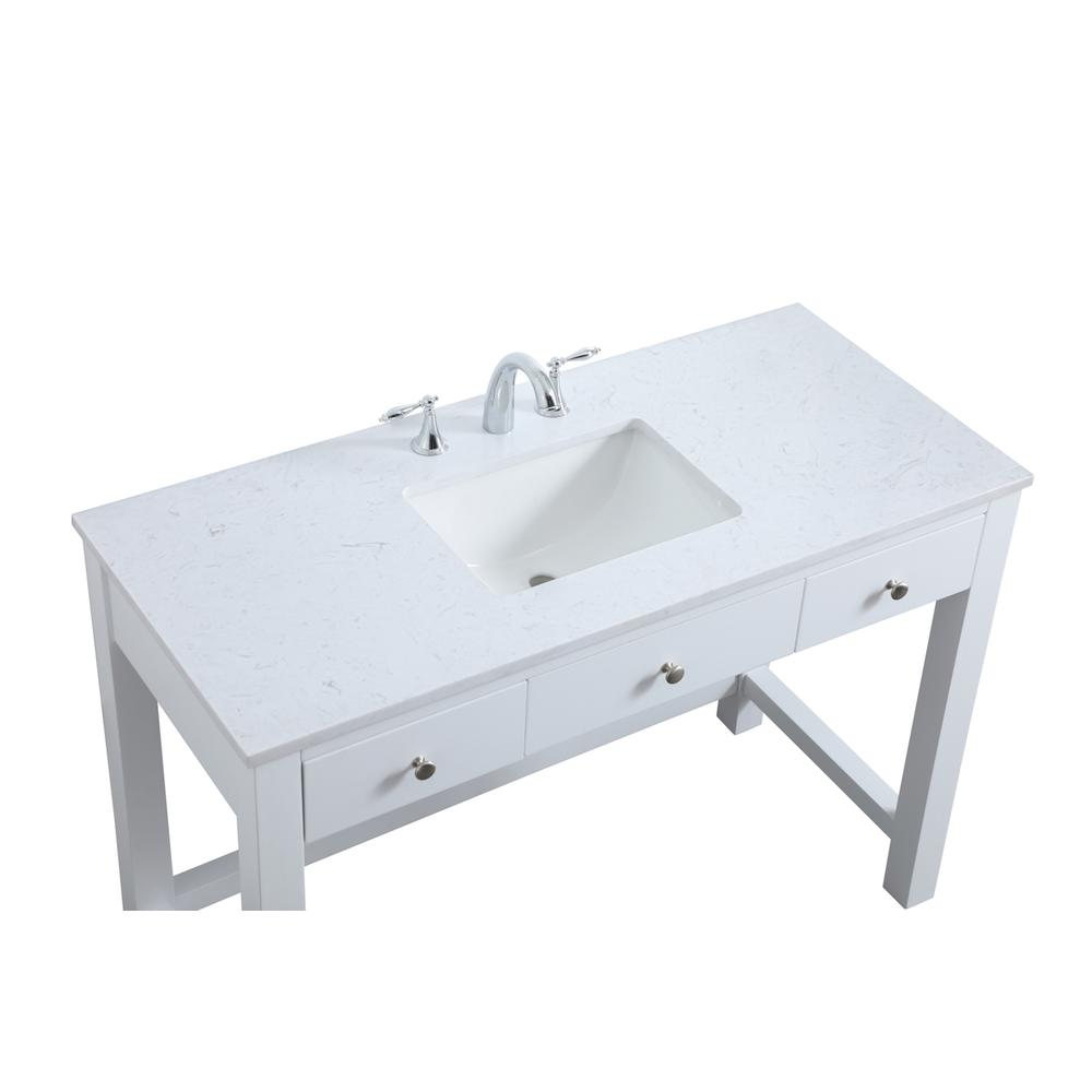 48 Inch ADA Compliant Bathroom Vanity In White. Picture 10