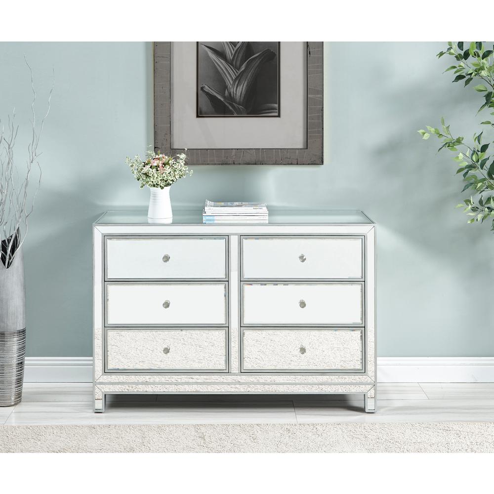 Dresser 6 drawers 48in. W x 18in. Din. x 32in. H in antique silver paint. Picture 10
