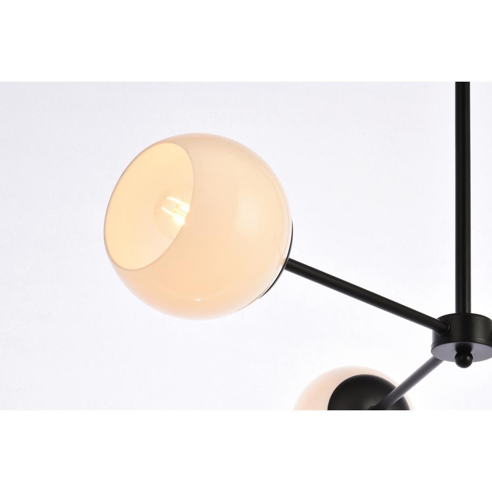 Briggs 32 inch pendant in black with white shade. Picture 4