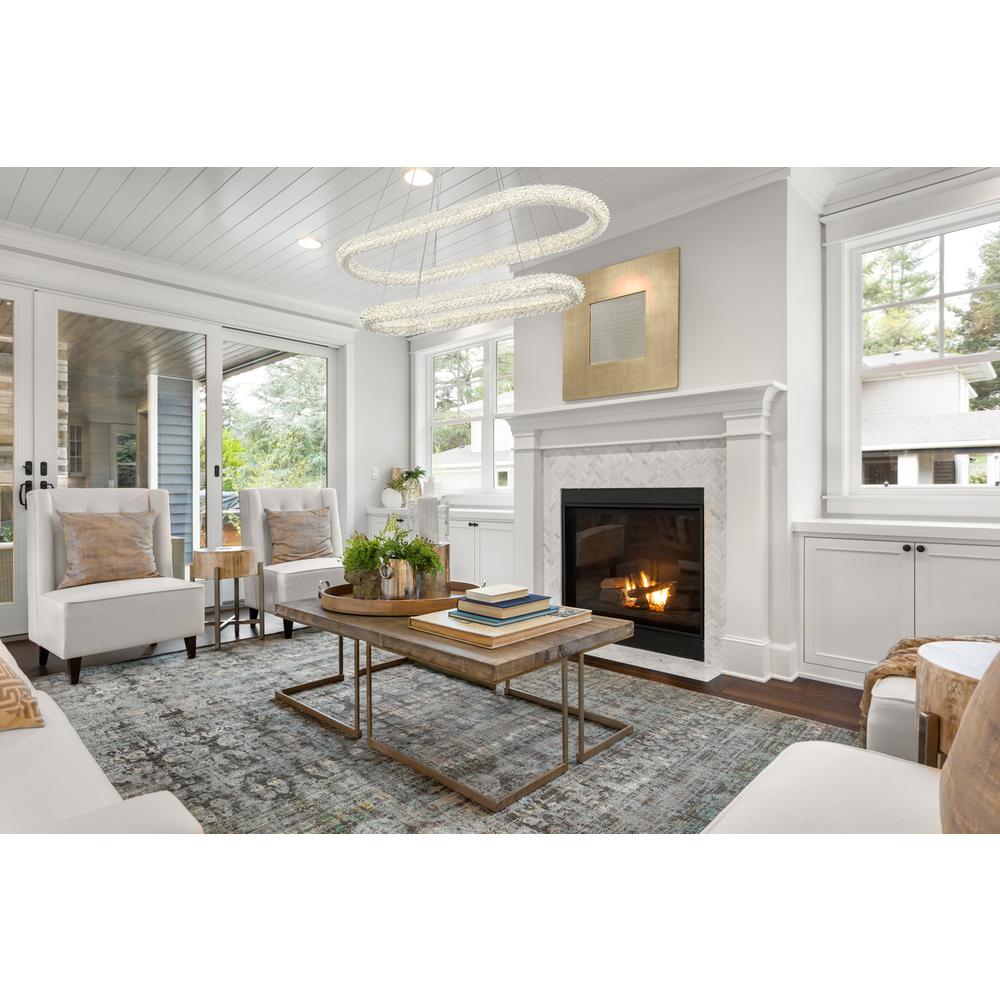 Bowen 42 inch Adjustable LED Chandelier in Satin Gold. Picture 9