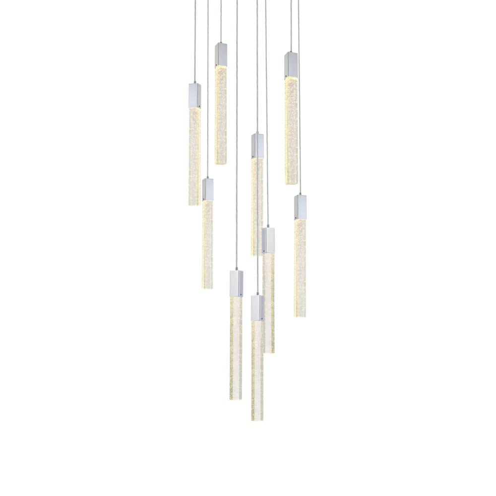 Weston 9 lights pendant in chrome. Picture 2